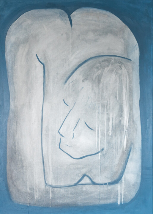 Awaiting 绘画, 47.2x33.5 in
