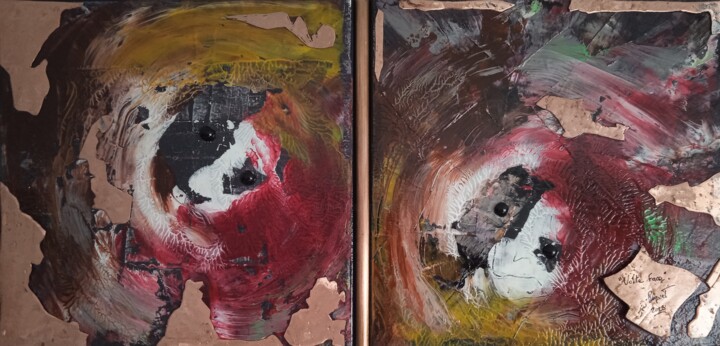 " Volte face " 绘画, 11.8x24 in