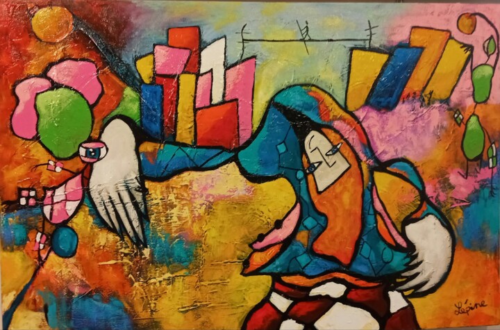 En équilibre près de toi 绘画, 24x36 in