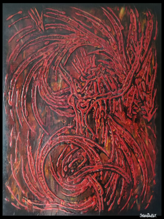 Dragon Rouge 35/ Titre provisoire 绘画, 24x19.7 in