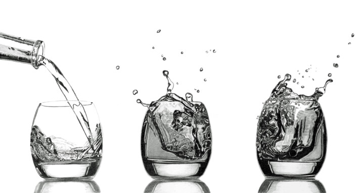 Triple Splash 图画, 9.8x18.5 in