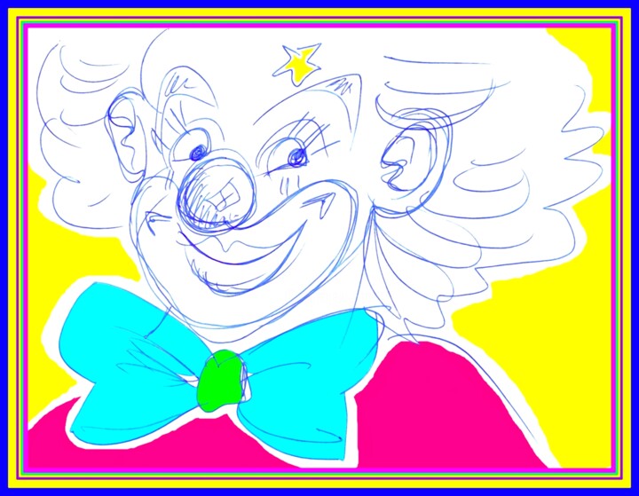 Clown 图画, 4.6x5.9 in