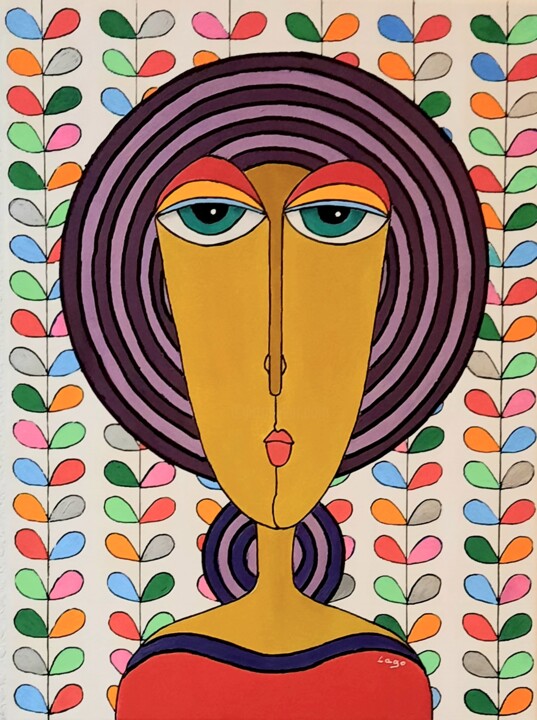 Portrait féminin 17 绘画, 15.8x11.8 in