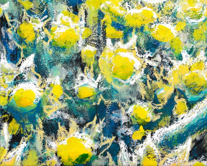 Peinture intitulée "Sunflowers" par Corinne Courlet, Œuvre d'art originale, Gouache