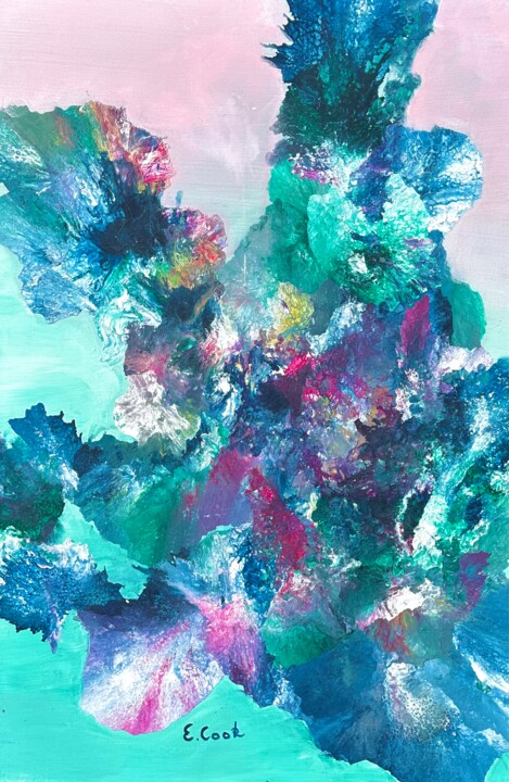 Painting titled "Colour Passion" by Elisa Cook Benbassat Bassat, Original Artwork, Acrylic