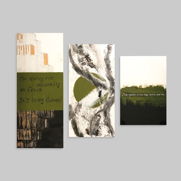Voices of Humanity: A Modular Canvas Trilogy - Egregors Tablo, 39,4x47,2 in