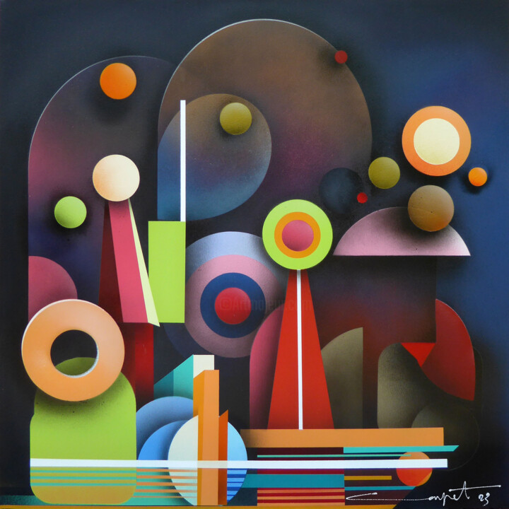 African Dream 绘画, 27.6x27.6 in