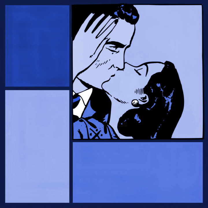 Gnmngmgmgng (Kiss me) (Blue edition) 数字艺术