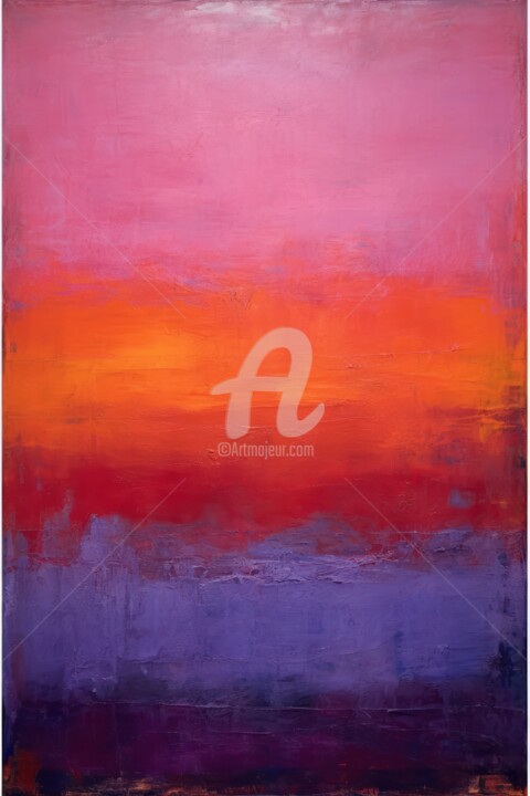 Schilderij getiteld "Rothko's Reverie 5.…" door Satori No Michi, Origineel Kunstwerk, Acryl