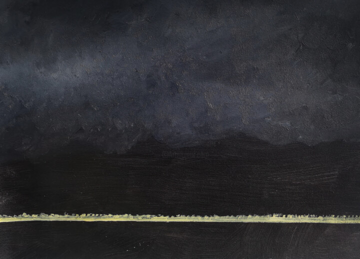 Painting titled "My view on 26th flo…" by Zhengyuan Gao (Cooper), Original Artwork, Acrylic