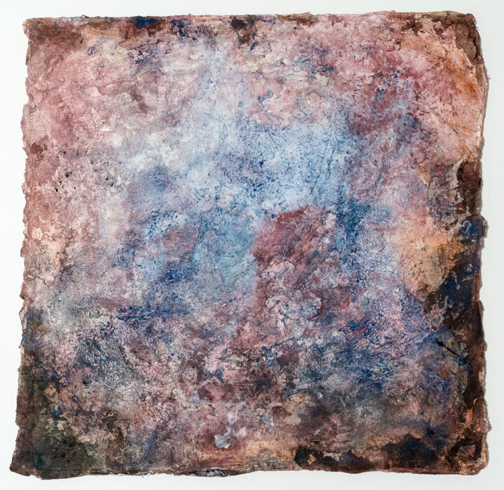 Malerei mit dem Titel "Transzendenz * Tran…" von Jutta Blühberger, Original-Kunstwerk, Pigmente Auf Holzplatte montiert