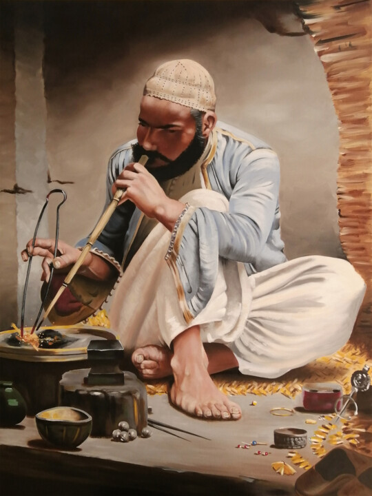 The arab jeweler (copie) 绘画, 31.5x23.6 in