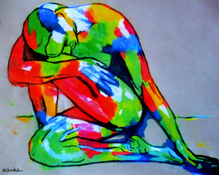 "Solitary" 绘画, 18.1x23.6 in