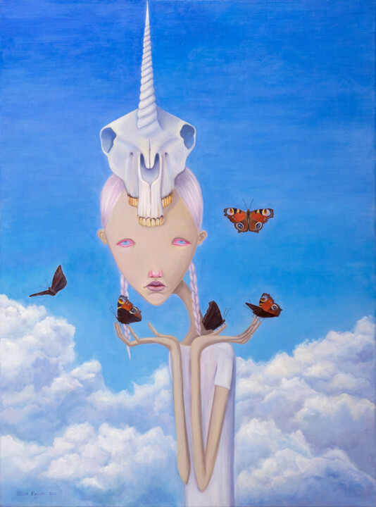 The peacock butterfly 绘画, 47.2x35.4 in