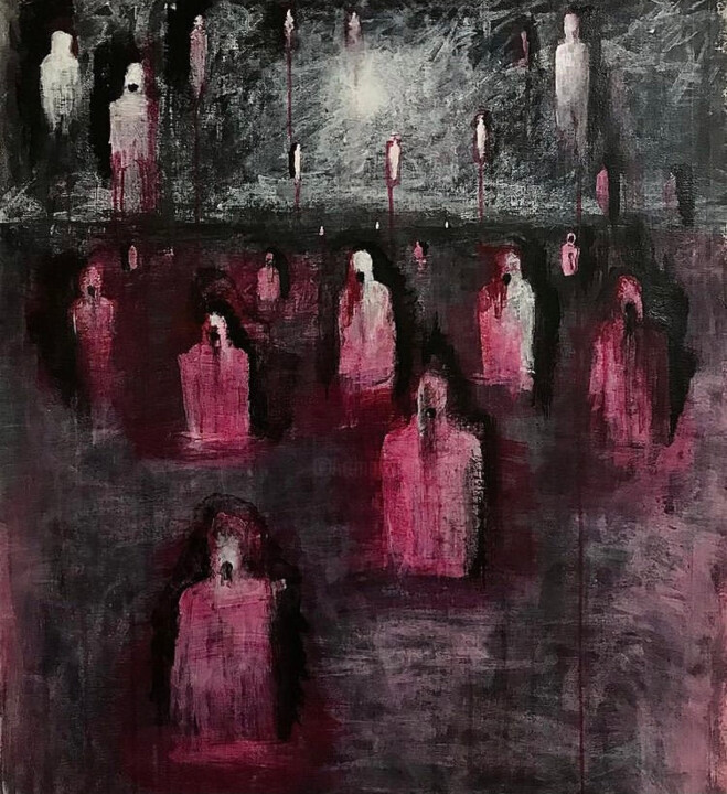 绘画 标题为“Lost souls” 由Vaxo Lang, 原创艺术品, 丙烯