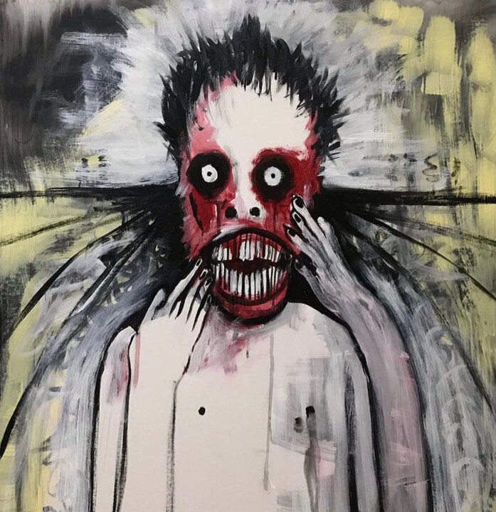 Painting titled "Touch" by Vaxo Lang, Original Artwork, Acrylic
