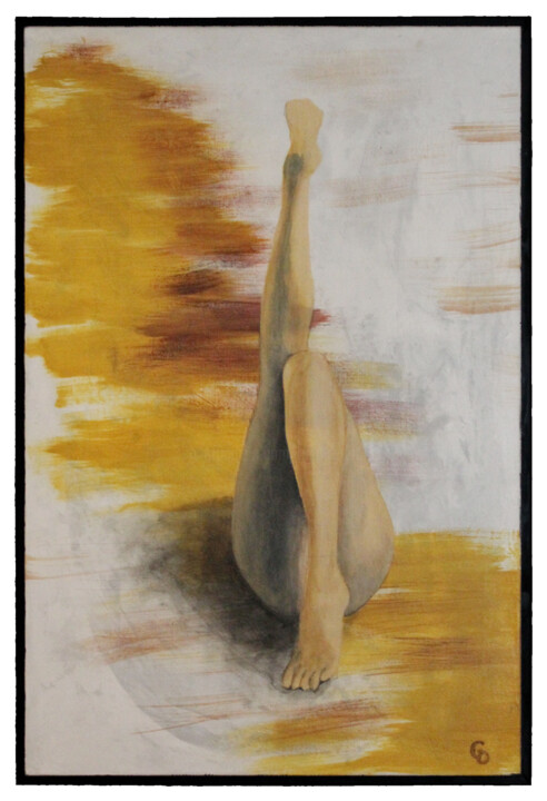 322 - Jeu de jambes 绘画, 23.6x15.8 in