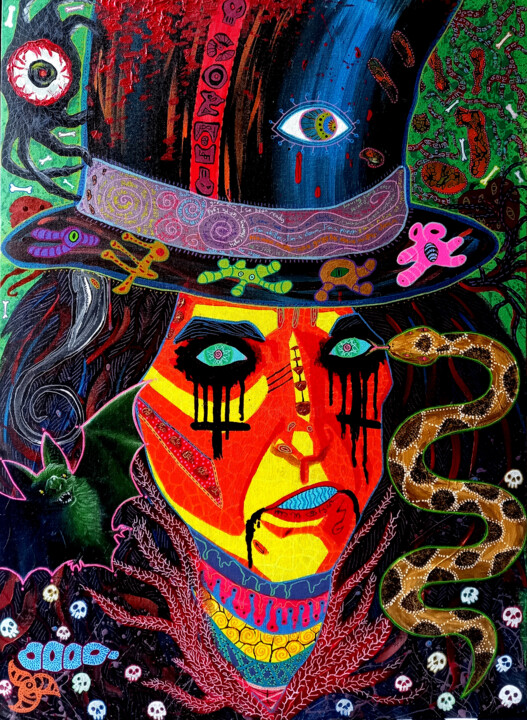 Alice Cooper, Schilderij door Nyarlathotep | ArtMajeur by YourArt, image size:527x720