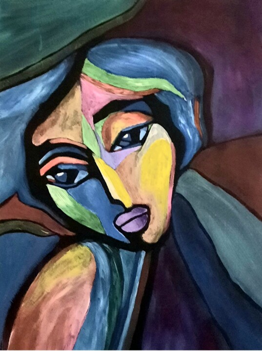 Portrait féminin 1 绘画, 15.8x11.8 in