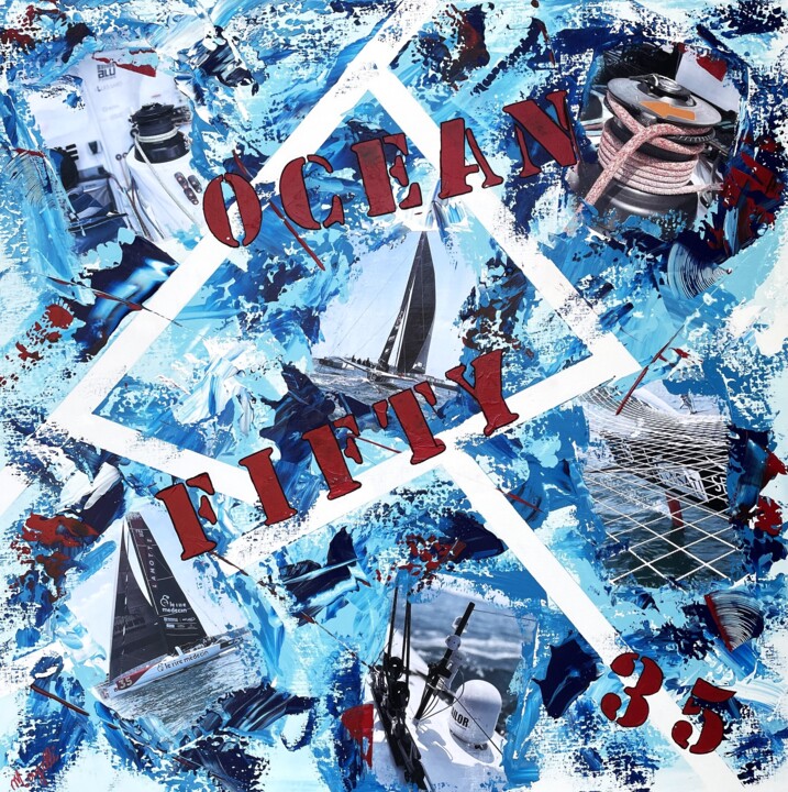 Ocean Fifty 绘画, 39.4x39.4 in