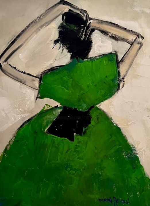 La robe verte 绘画, 27.6x19.7 in