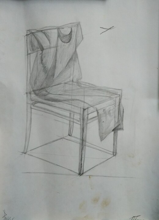 Натюрморт Стул 90-е 绘画, 16.5x11.8 in