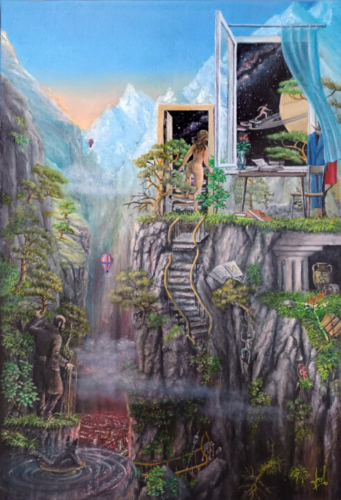 The image creates consciousness 绘画, 20.1x14 in