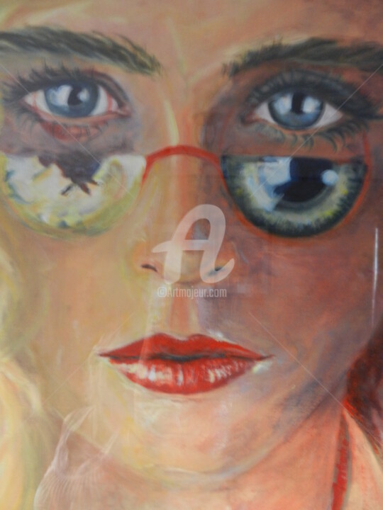 Regard brisé 绘画, 19.7x15.8 in