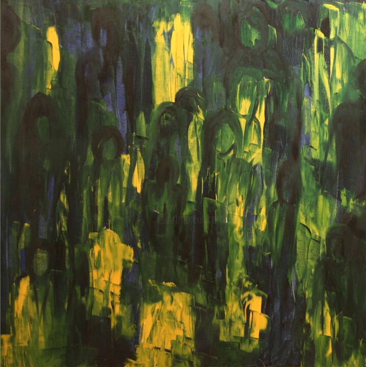 Burnt Jungle 绘画, 36x36 in