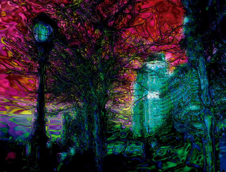 Farol al aterdecer/XL large original artwork Dijital Sanat, 59x78,5 in