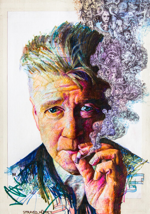 Portrait of David Lynch 图画, 39.4x27.6 in