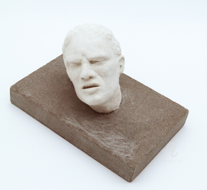Tête d'après "l'esclave" 雕塑, 2.8x5.5 in