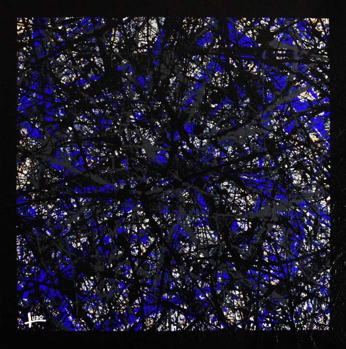 Peinture intitulée "Au travers des Vitr…" par Ludovic Biquand, Œuvre d'art originale, Acrylique Monté sur Châssis en bois