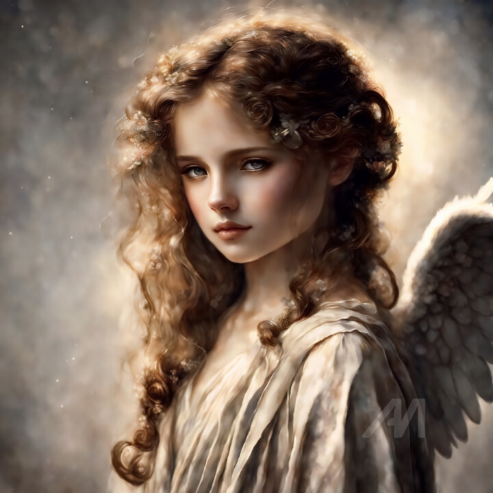 little woman angel 数字艺术