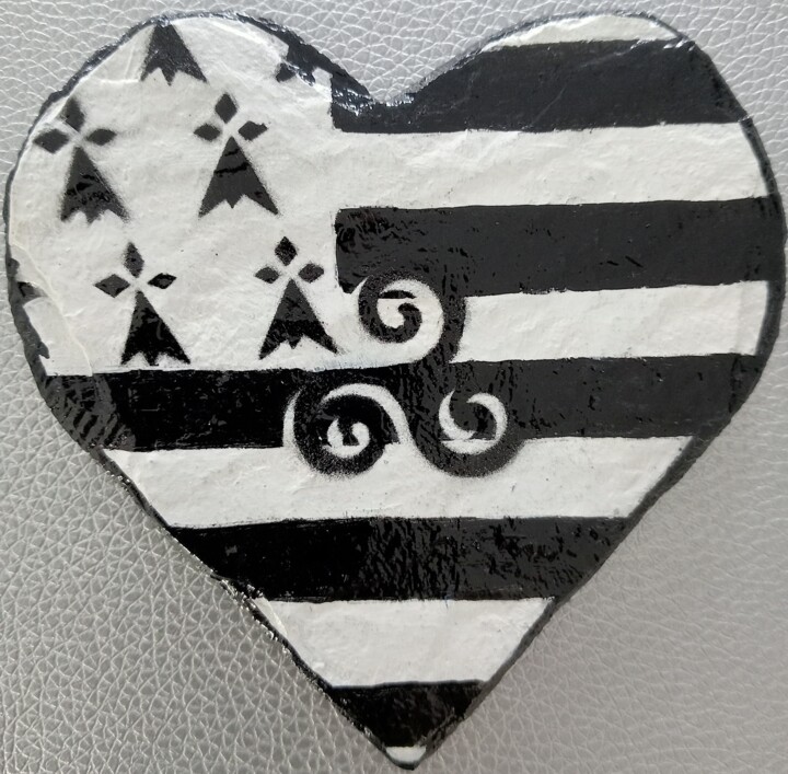 Love Breizh 绘画, 3.9x3.9 in