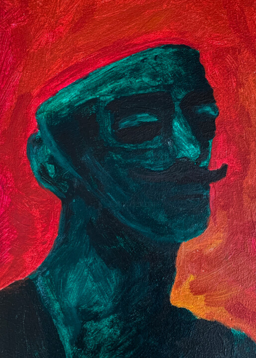 Pintura titulada "Italian man (cuphea…" por Maksim Rizniak, Obra de arte original, Acrílico