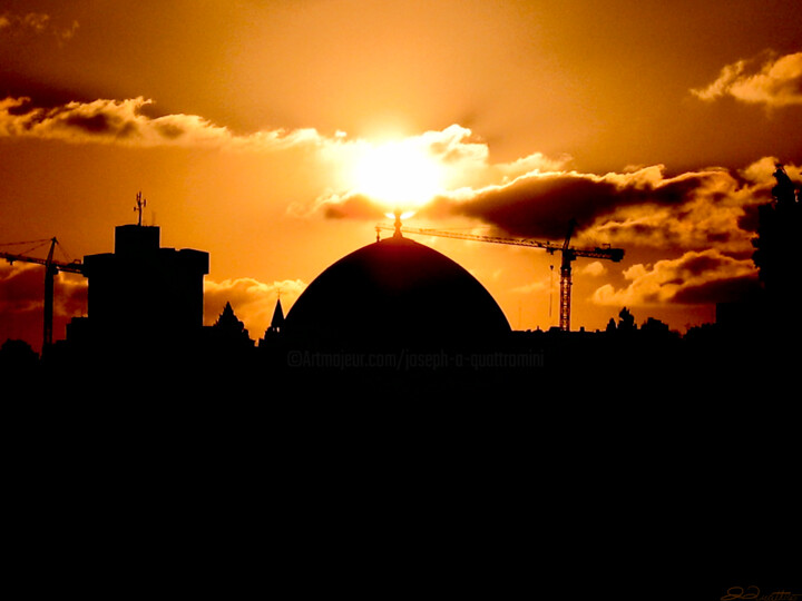 Fotografia intitolato "Jerusalem of Fire" da Joseph Anthony Quattromini, Opera d'arte originale, Fotografia non manipolata