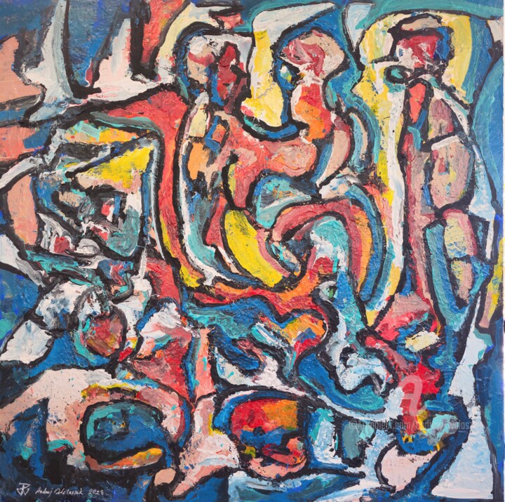 Painting titled "Every hope left in…" by Andrew Walaszek, Original Artwork, Acrylic Mounted on Wood Stretcher frame