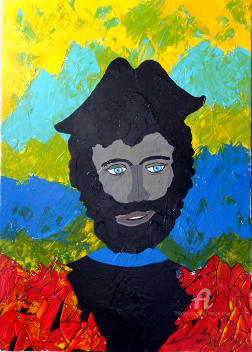 BLUE-EYED MAN ON A SUNNY DAY 绘画, 27.6x19.7 in