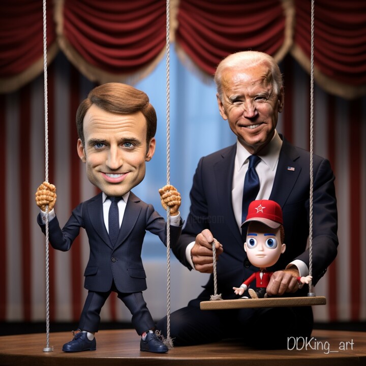 Digital Arts titled "Puppet on a String" by Ddking, Original Artwork, AI generated image