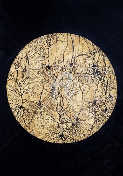 Neurons XVII 绘画, 39.4x27.6 in