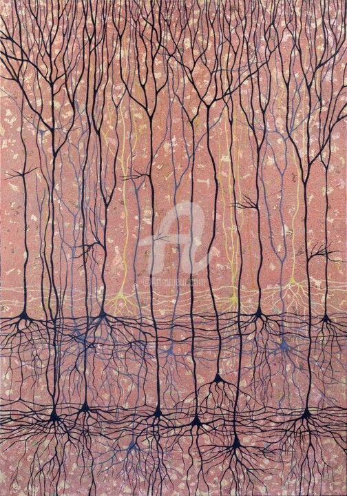 Landscape of the Cortex 绘画, 39.4x27.6 in