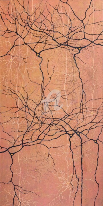 Neurons III 绘画, 39.4x19.7 in