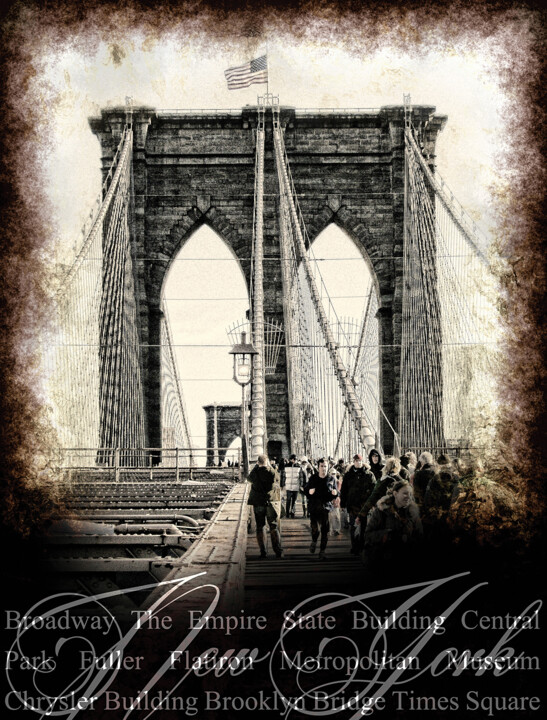 Brooklyn/XL large original artwork 数字艺术, 78.5x59 in