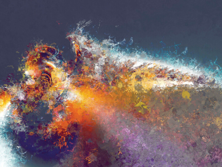 Composición 6/XL large original artwork 数字艺术, 59x78.5 in