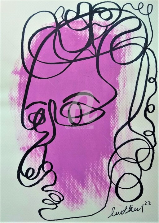 Abstract Faces Series. 2 绘画, 13.8x9.8 in