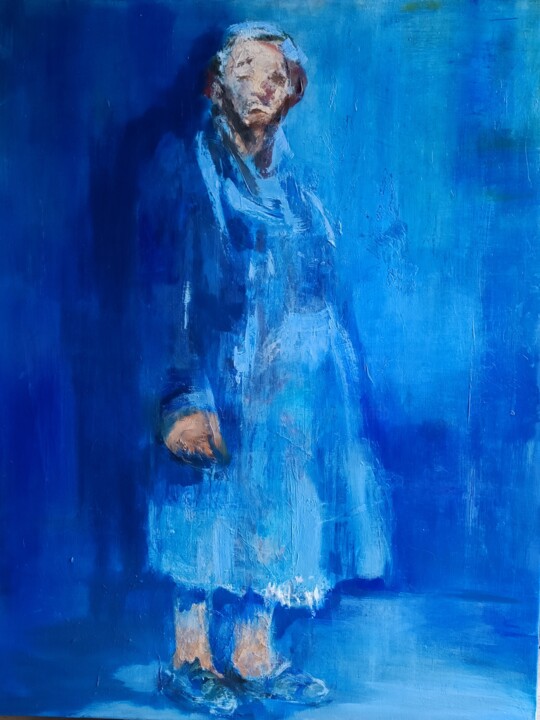 En bleu confondu Tablo, 45,7x35 in