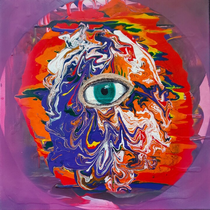 Peinture intitulée "I C U" par Troy Wilson-Ripsom, Œuvre d'art originale, Acrylique Monté sur Châssis en bois