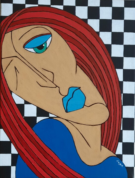 Portrait féminin 4 绘画, 15.8x11.8 in