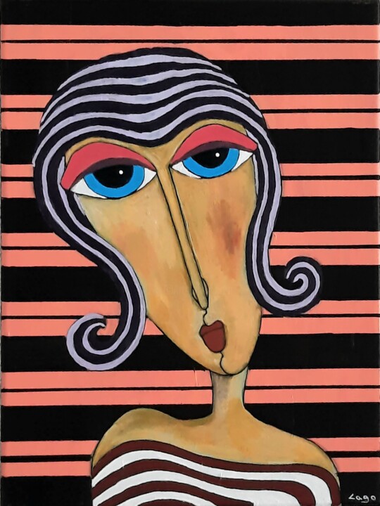 Portrait féminin 5 绘画, 15.8x11.8 in